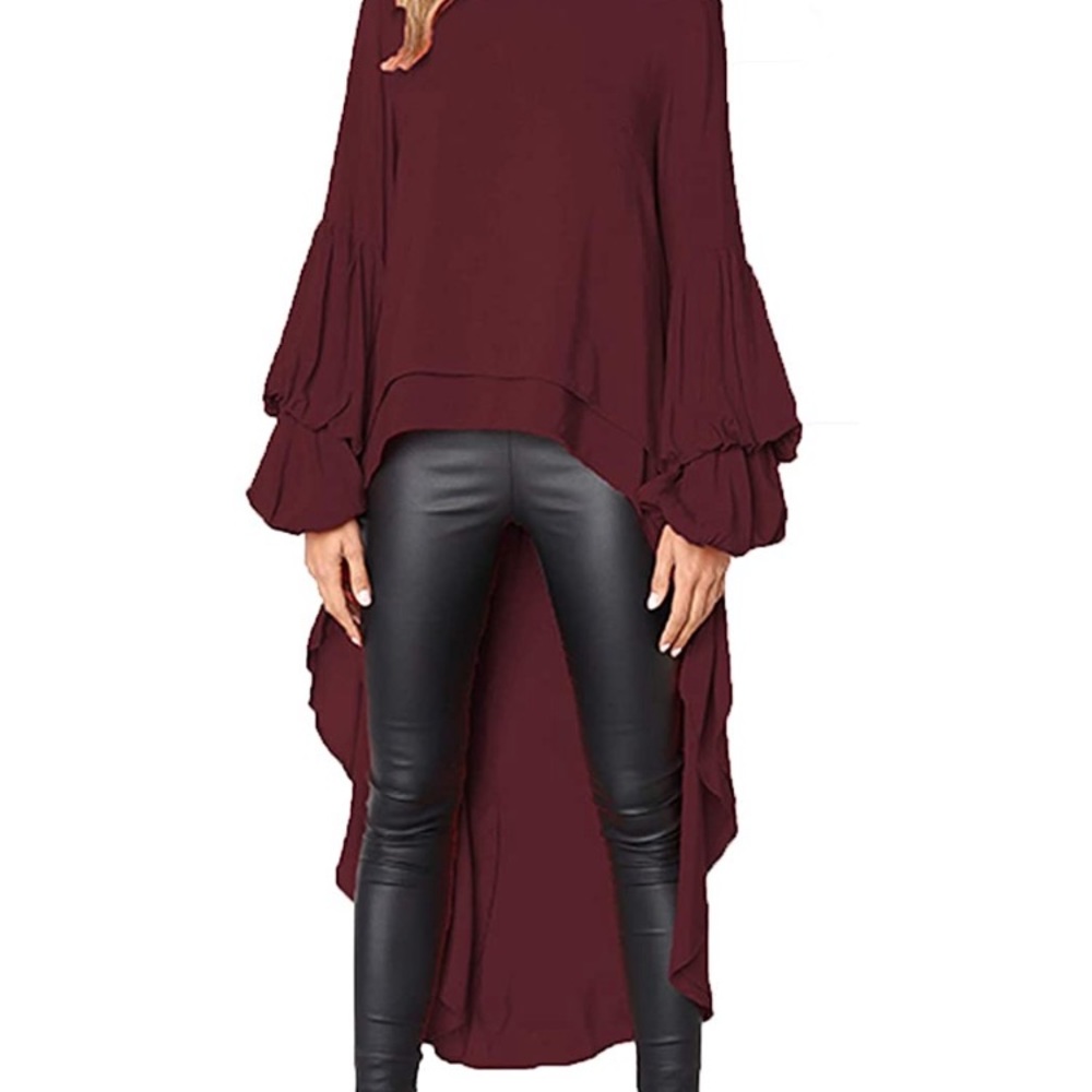 NWT! Long Sleeve High Low Asymmetrical Shirt Dress